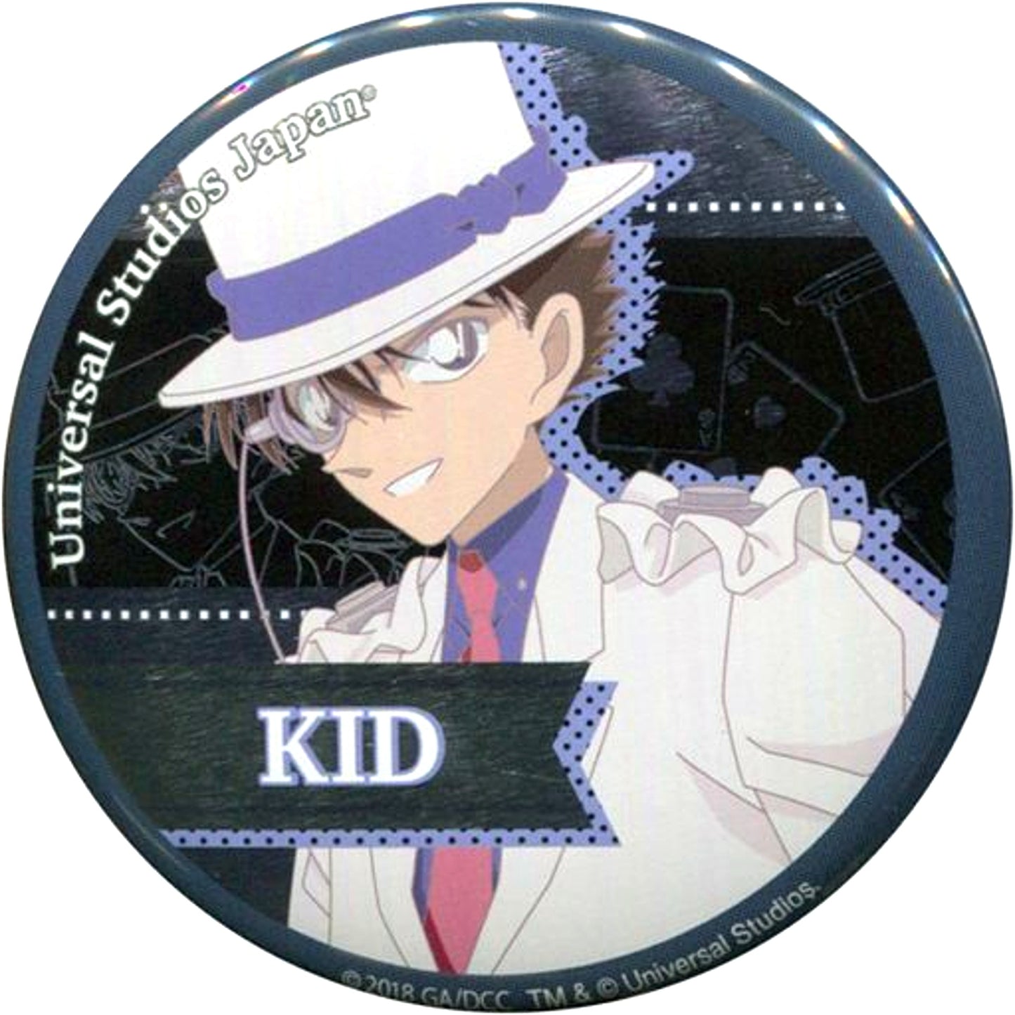 Kaito Kid Detective Conan World Collectible Button Universal Studios Japan 2018 Ltd [USED]