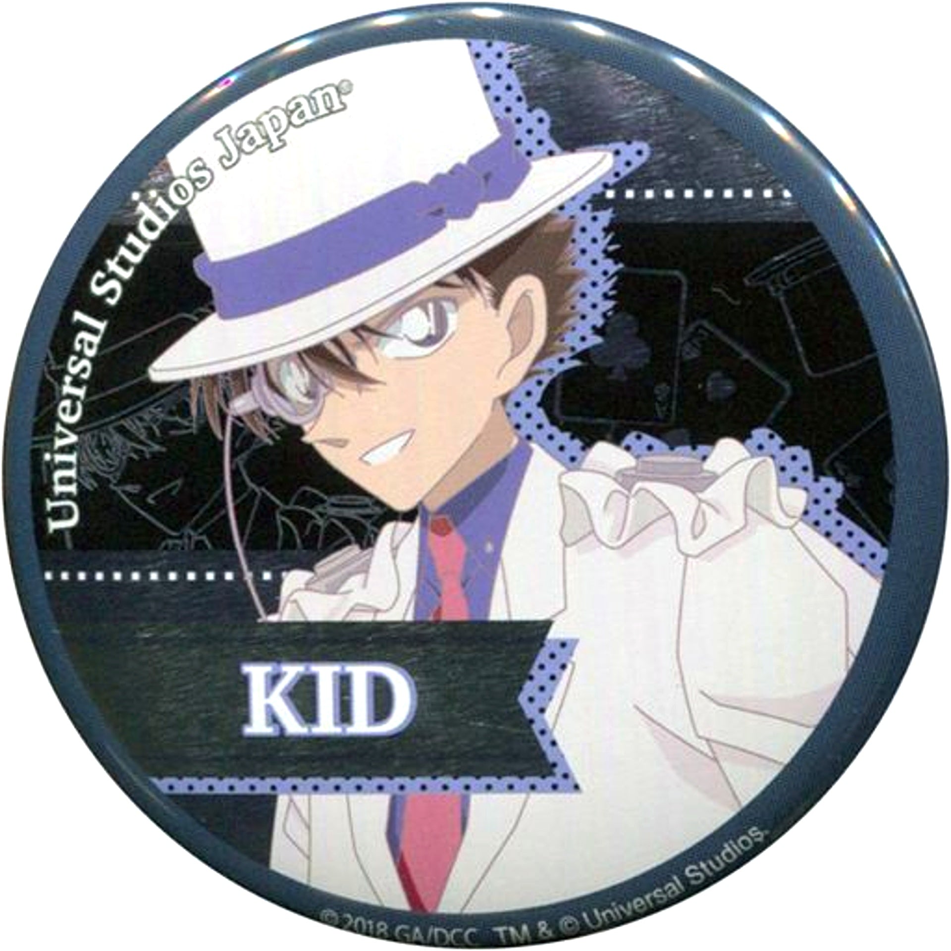 Kaito Kid Detective Conan World Collectible Button Universal Studios Japan 2018 Ltd [USED]