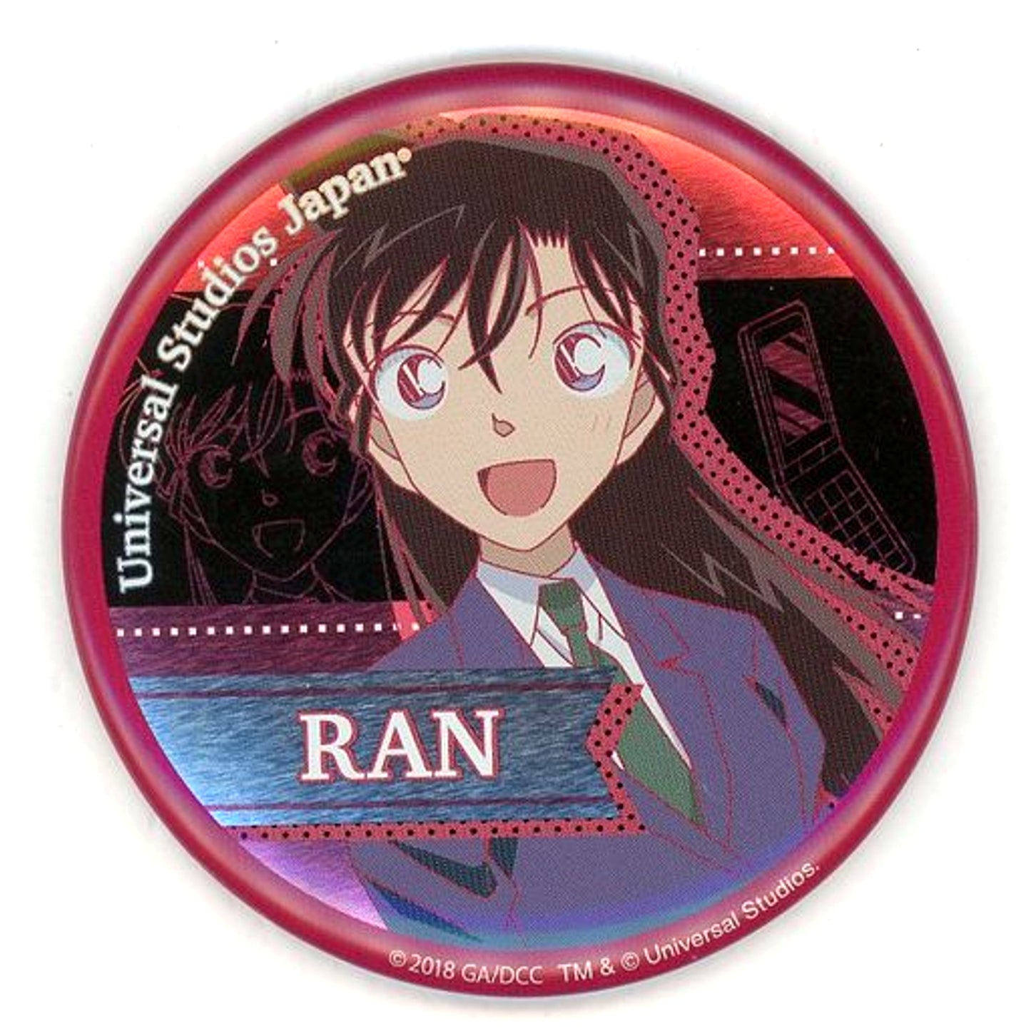Ran Mouri Detective Conan World Collectible Button Universal Studios Japan 2018 Ltd [USED]