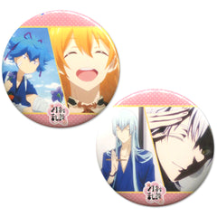 Zoku Touken Ranbu Hanamaru Sayo Samonji & Others Original Can Badge Gamers Limited Blu-ray / DVD Aol.3 Purchase Bonus Set of 2 Buttons [USED]