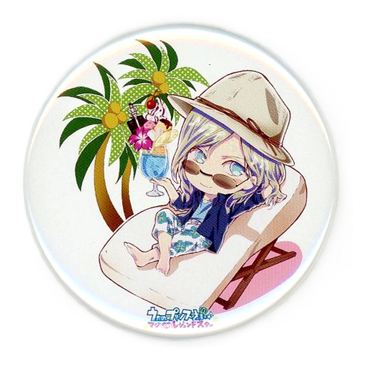 Camus Uta no Prince Sama Maji Love Legend Star Newly Drawn Chibi Characters 56mm Blu-ray / DVD Gamers Whole Volume Purchase Privilege Can Badge [USED]