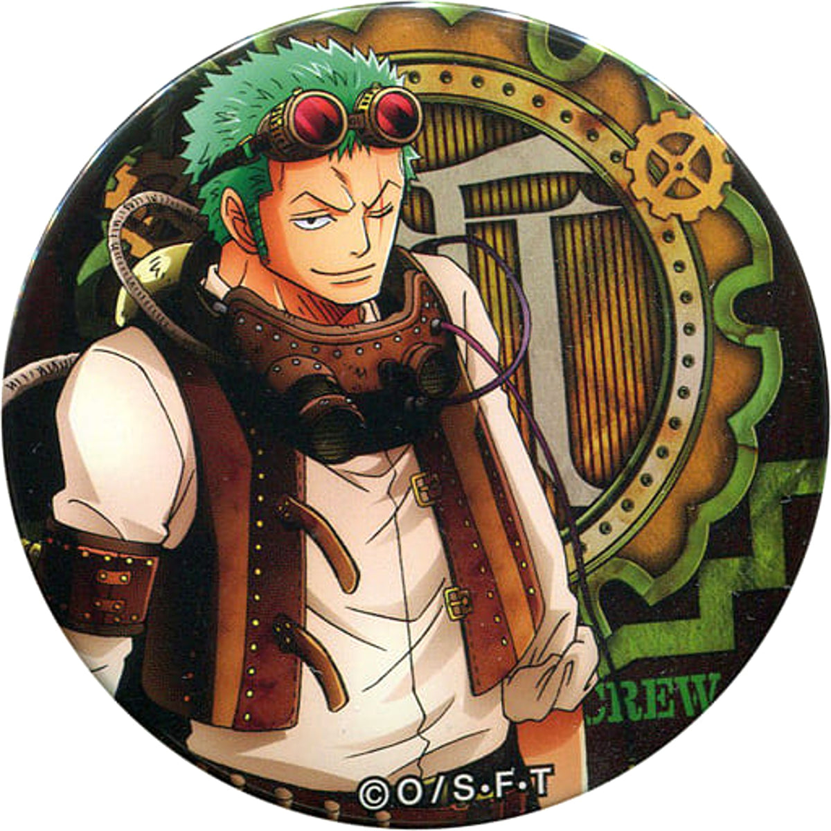 One Piece Roronoa Zoro Yakara Can Badge Part 11 Engine Buttons [USED]