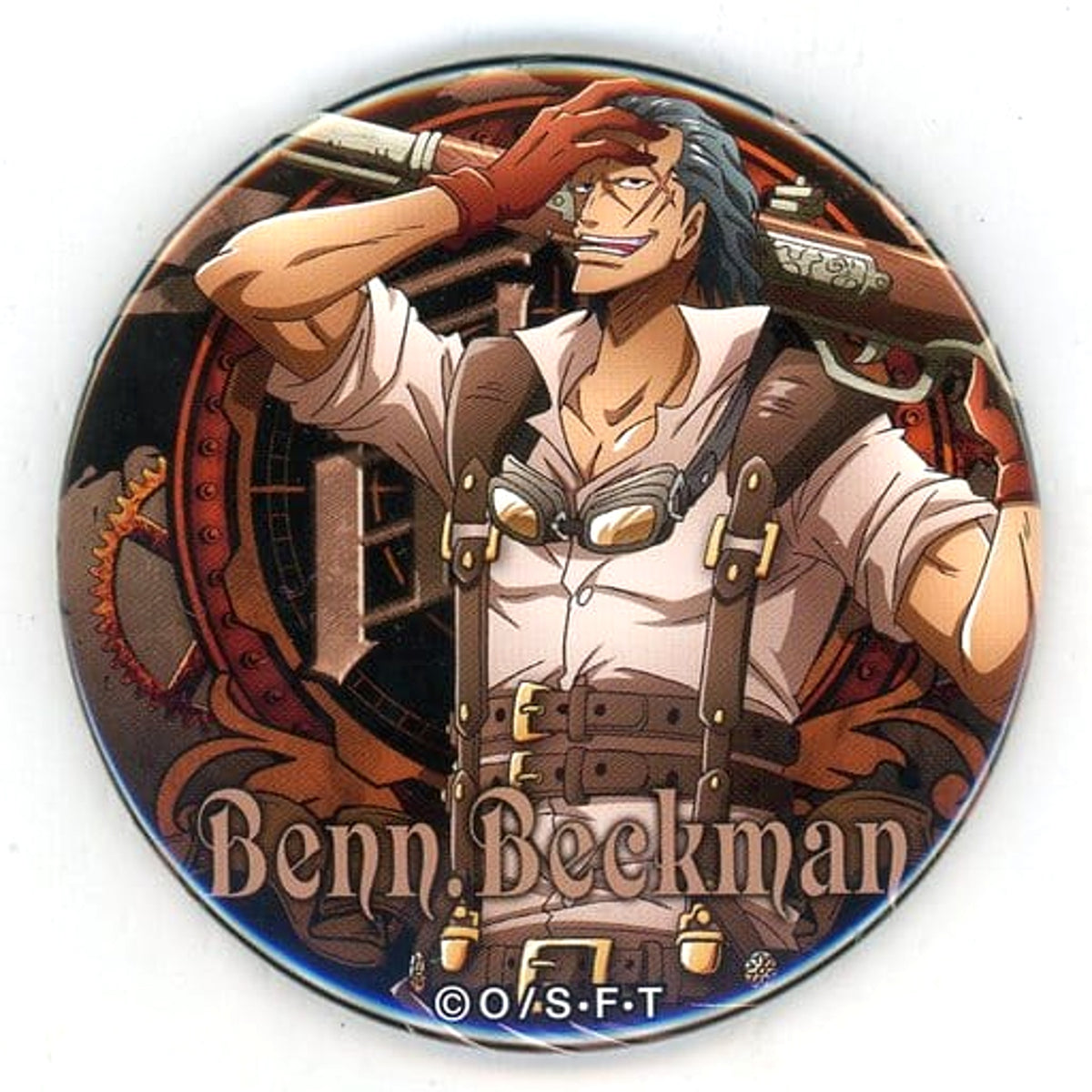 One Piece Ben Beckman Yakara Can Badge Part 11 Engine Buttons [USED]