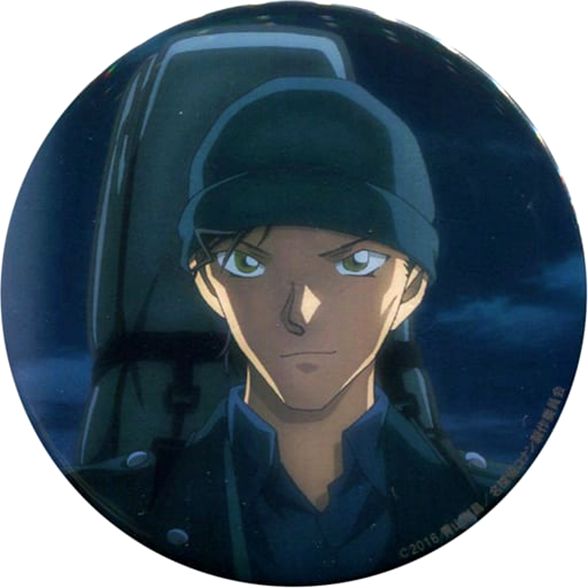 Shuichi Akai Front 1 Detective Conan: The Darkest Nightmare Movie Edition Button [USED]