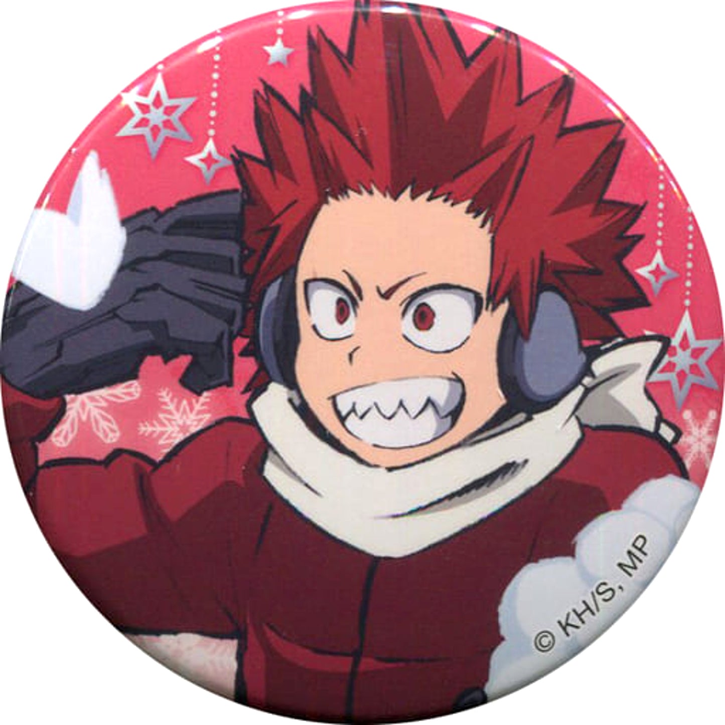 Eijirou Kirishima My Hero Academia Chara Badge Collection Snowball Fight [USED]