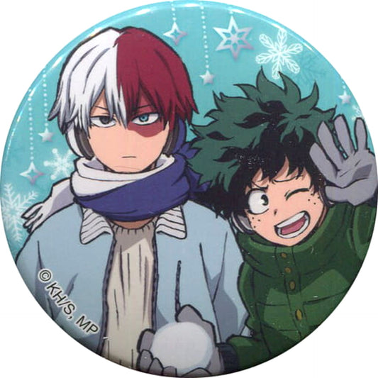 My Hero Academia Izuku Midoriya Shoto Todoroki Character Badge Collection Snowball Fight Buttons [USED]