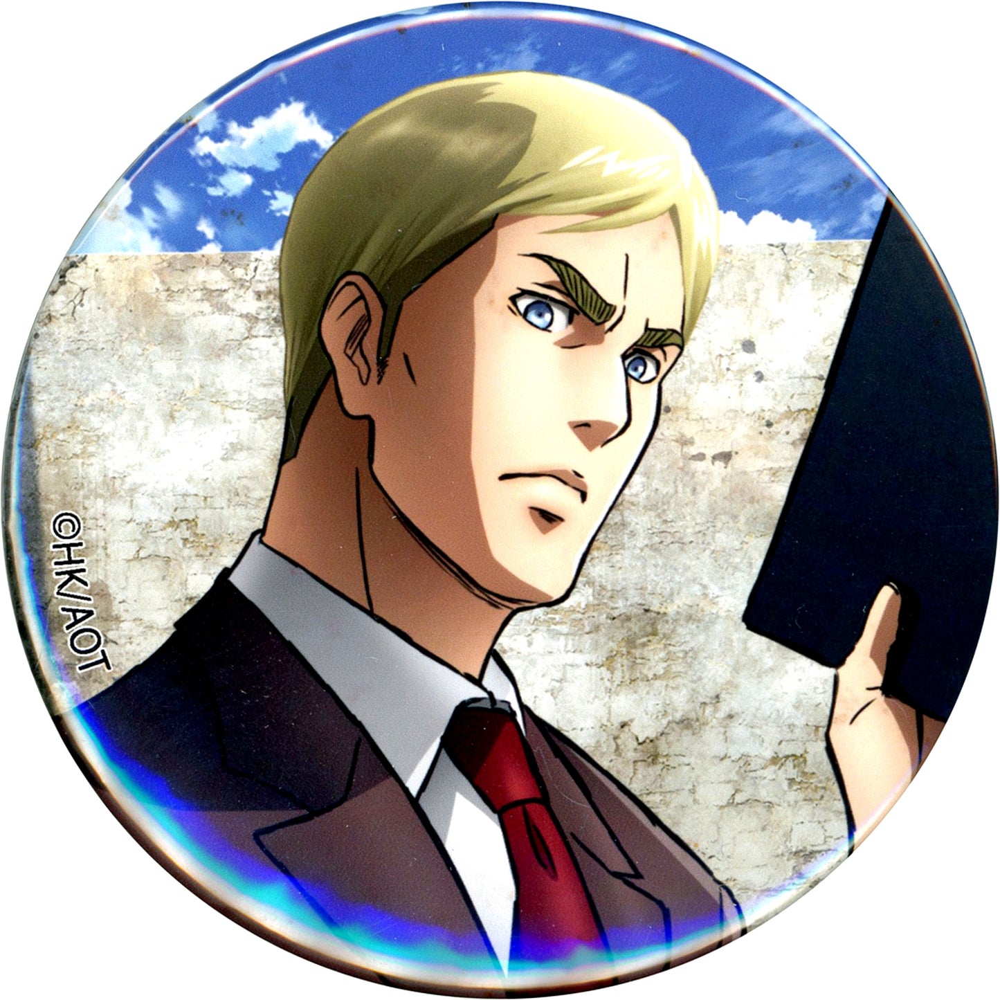 Erwin Smith Life-size 1st Attack on Titan Test Trading Button [USED]