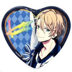 B-PROJECT Kazuna Masunaga Black Border Signed Heart-Shaped Can Badge Love&Art Family MTG2017: Happy Flower Festival Venue Limited Purchase Benefits Buttons [USED]