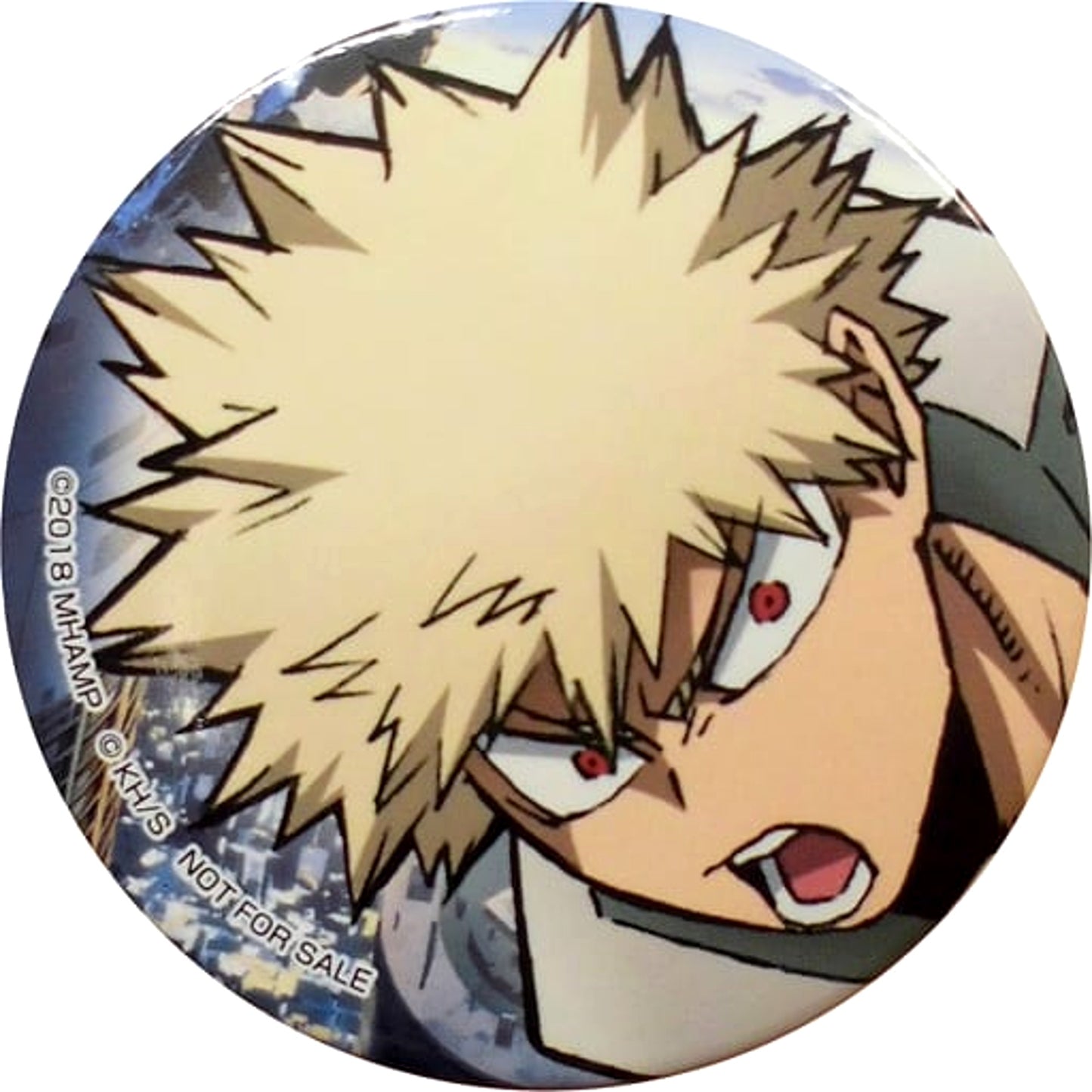 Katsuki Bakugo My Hero Academia THE MOVIE 2 Futari no Hero x FamilyMart Original Button Target Product Purchase Bonus [USED]