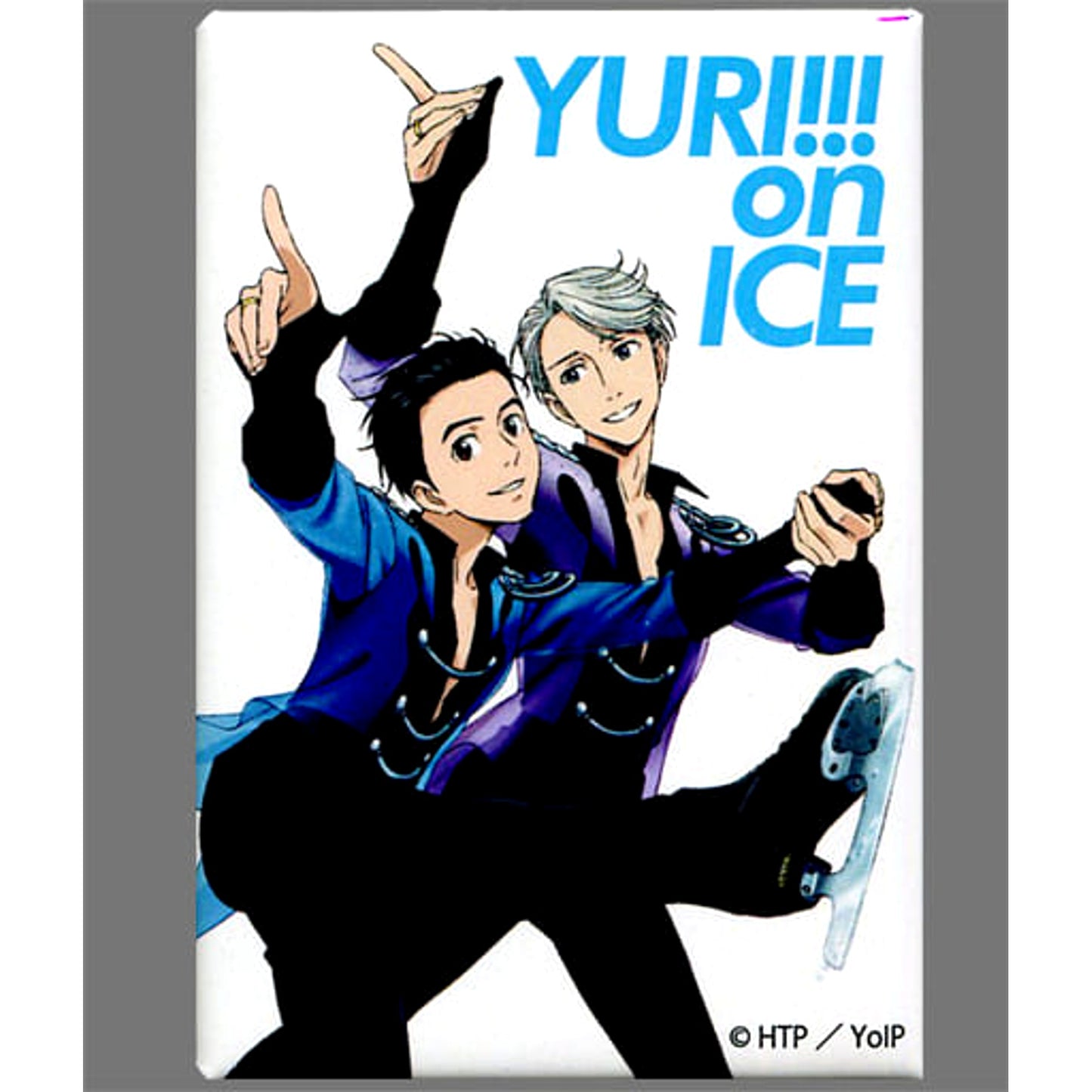 Yuri!!! On ICE Yuri Victor Rectangular Can Badge Exhibition Ver. Anime Japan 2018 Limited Goods Set Included Items Buttons [USED]