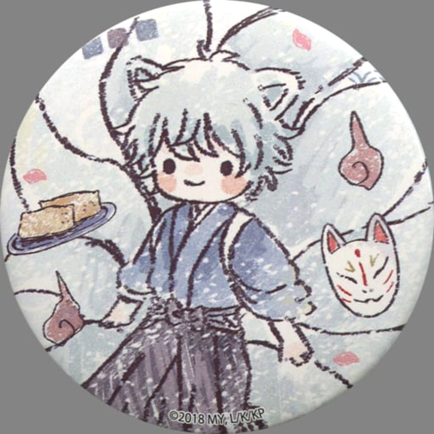 Kakuriyo Bed and Breakfast for Spirits Ginji Graph Art Design Can Badge 01 Buttons [USED]