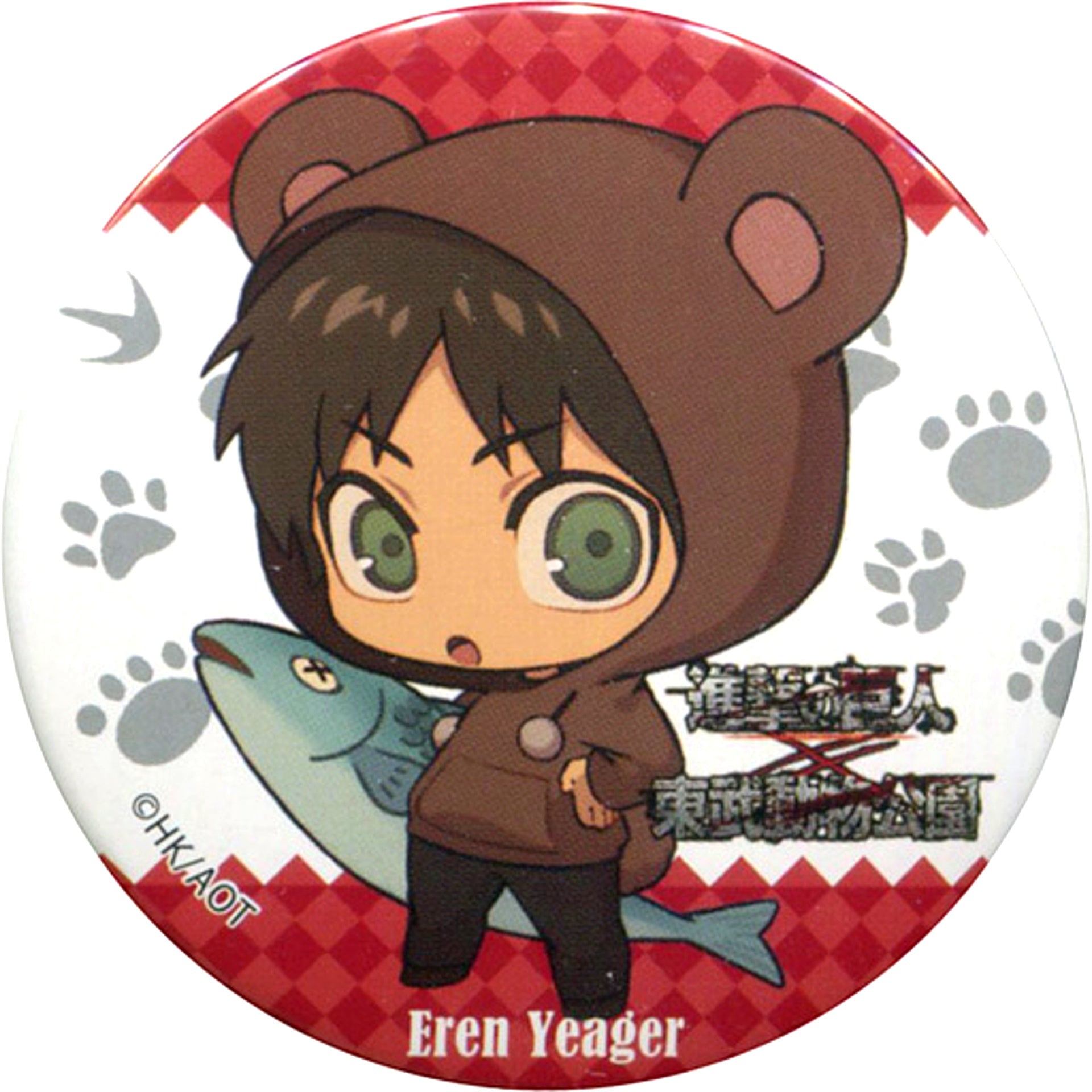 Eren Yeager Attack on Titan x Tobu Zoo Trading Badge Animal Costume Ver. A [USED]