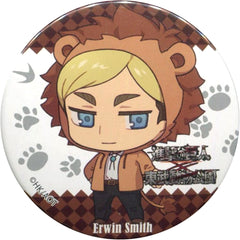 Attack on Titan Erwin Smith Trading Can Badge Animal Costume Ver.A Tobu Zoological Park Limited Buttons [USED]