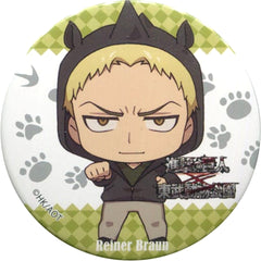 Attack on Titan Reiner Braun Trading Can Badge Animal Costume Ver.A Tobu Zoological Park Limited Buttons [USED]