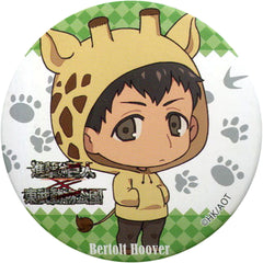 Attack on Titan Bertolt Hoover Trading Can Badge Animal Costume Ver.B Tobu Zoological Park Limited Buttons [USED]