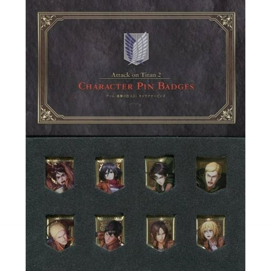 Ellen Yeager & Others Attack on Titan Set of 8 Character Pins Set Gamecity & AmazonJP Limited Attack on Titan 2 Treasure Box Set Bundled Bonus [USED]