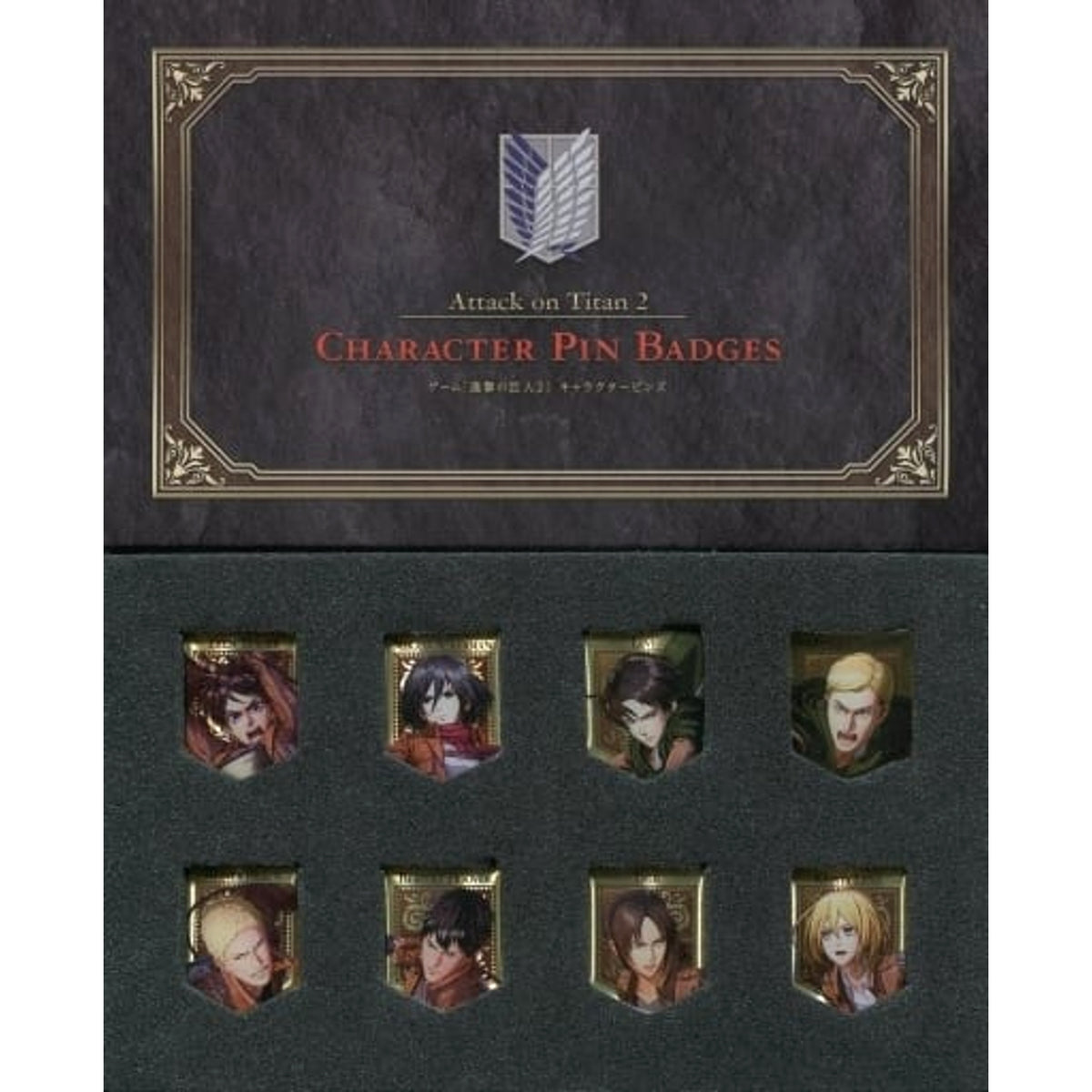 Attack on Titan Ellen Yeager & Others Character Pins Set Gamecity & AmazonJP Limited Attack on Titan 2 Treasure Box Set Bundled Bonus Set of 8 Pins [USED]