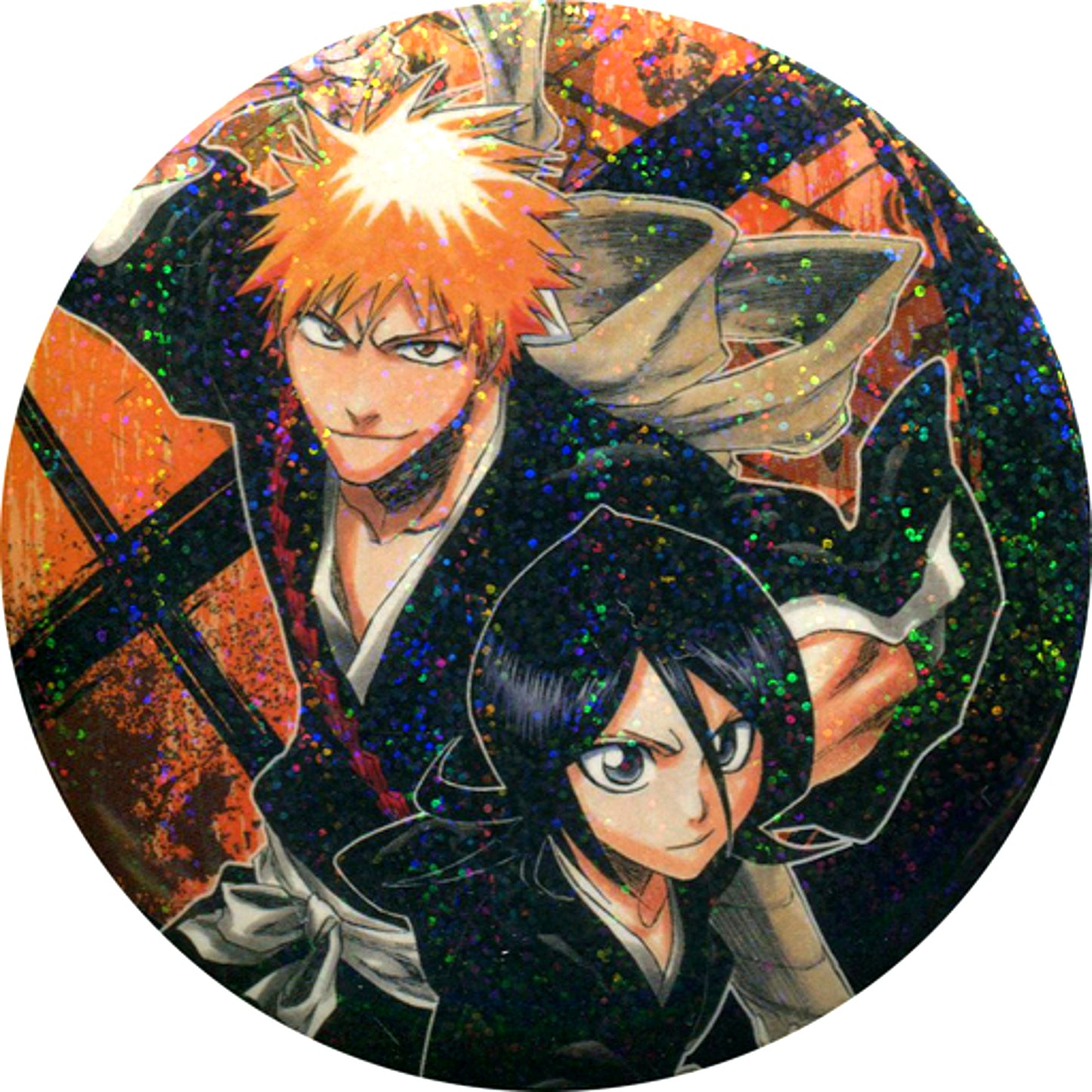 Rare Ichigo & Rukia Bleach Collection Button WJ 50th Anniv Exhibition Ver. Vol.1 Weekly Shonen Jump Exhibition VOL.3 [USED]