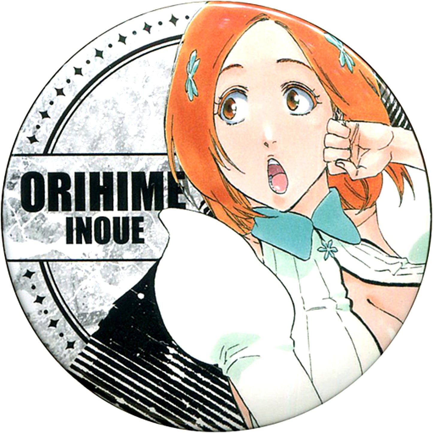 Orihime Inoue BLEACH Collection Button WJ 50th Anniversary Exhibition Ver. Vol.2 Weekly Shonen Jump Exhibition VOL.3 Goods [USED]