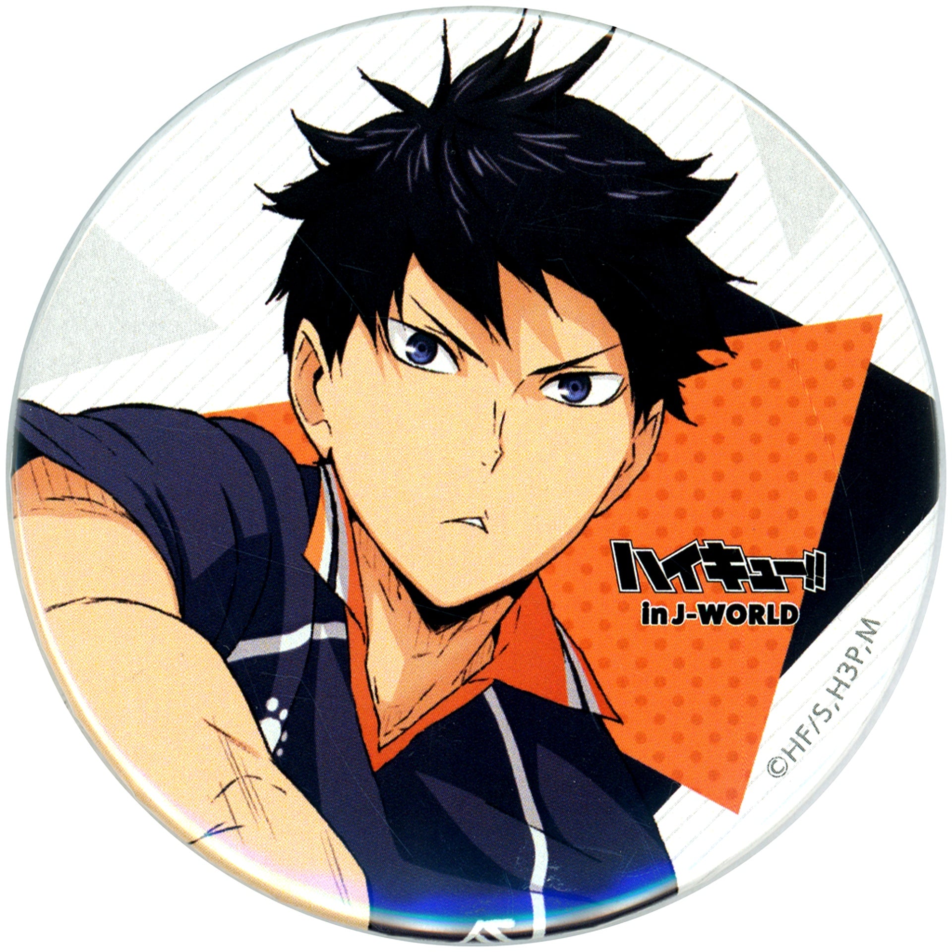 Tobio Kageyama Haikyu!! 75mm Button Karasuno Fes 2018 in J-WORLD TOKYO [USED]