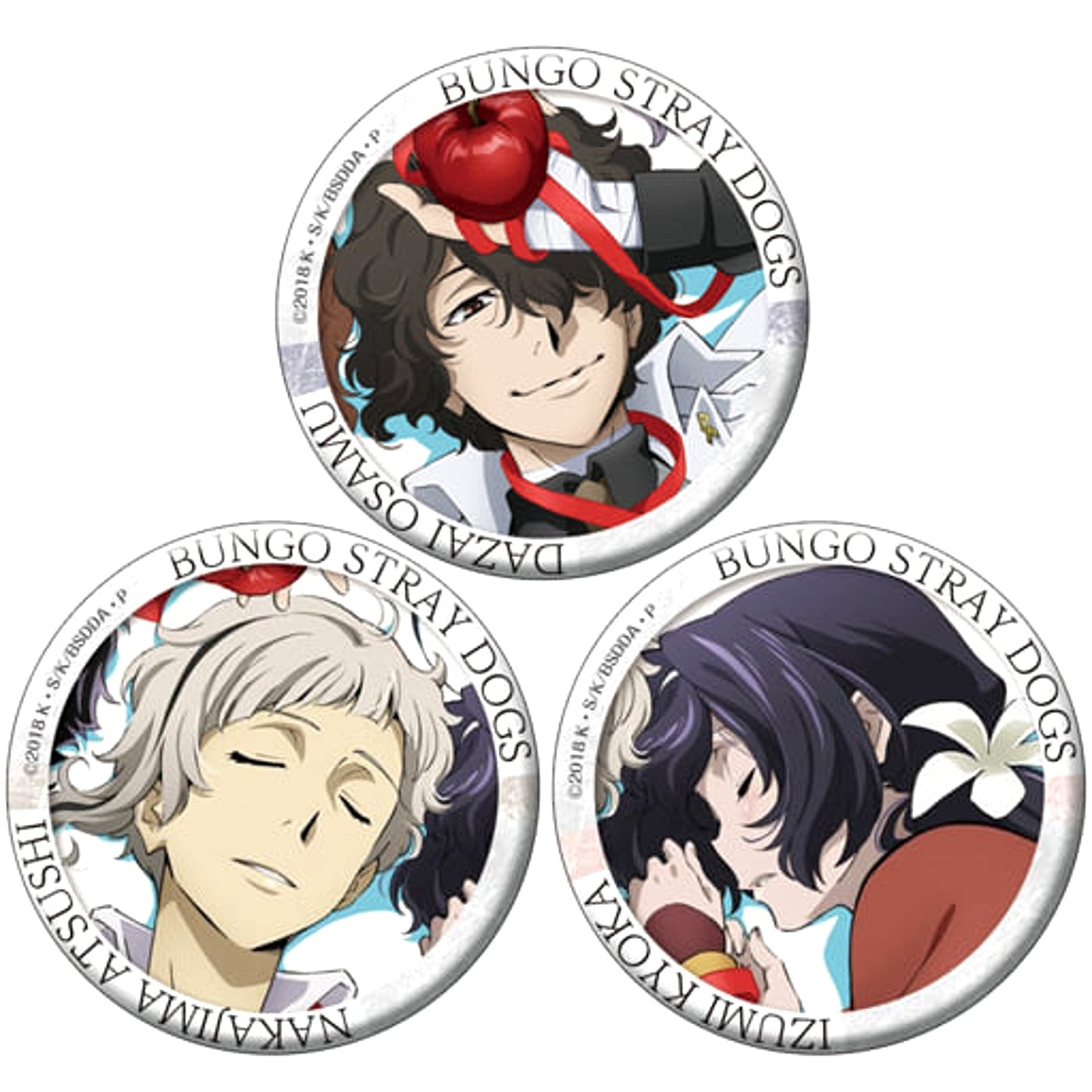 Atsushi Nakajima & Others A Bungo Stray Dogs Dead Apple Set of 3 Button Set A [USED]
