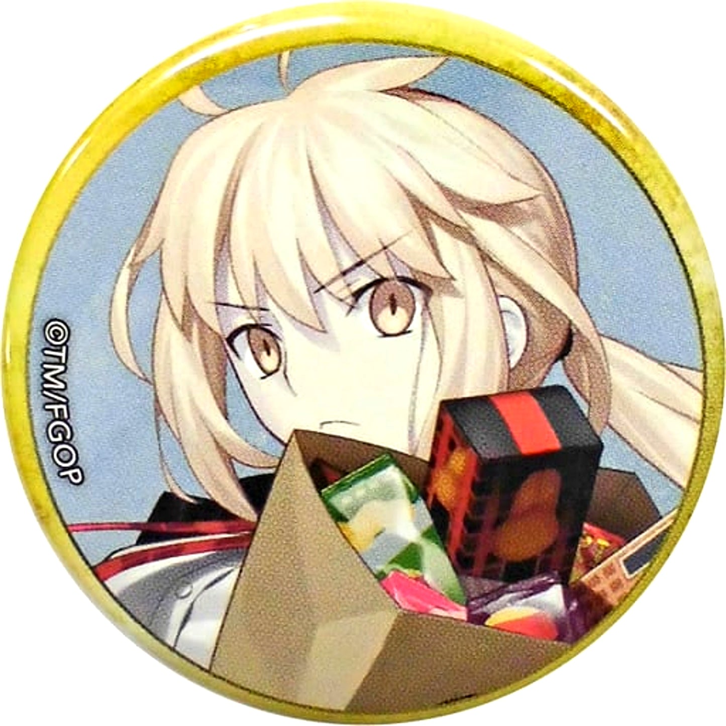 Fate/Grand Order Saber Artoria Pendragon Alter Spirit Origin Summon Can Badge Fate/Grand Order Fes. 2018 3rd Anniversary Newly Drawn Servant A [USED]