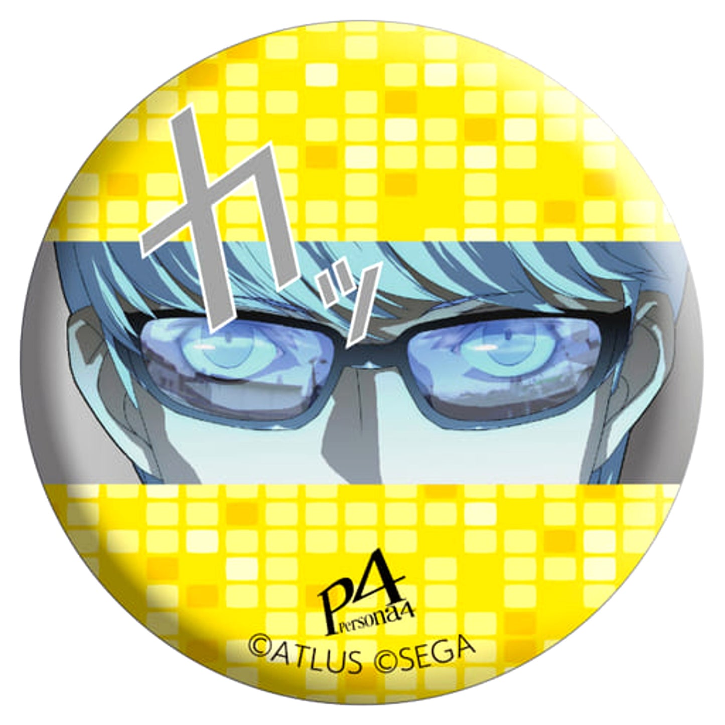 Persona 4 Protagonist Trading Name Tag Can Badge Buttons [USED]