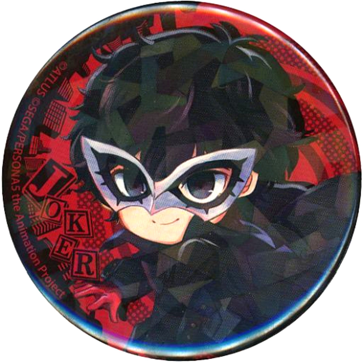 Ren Amemiya Joker Hologram Persona 5 the NAMJATOWN Sanjoshimasu Button Collection [USED]