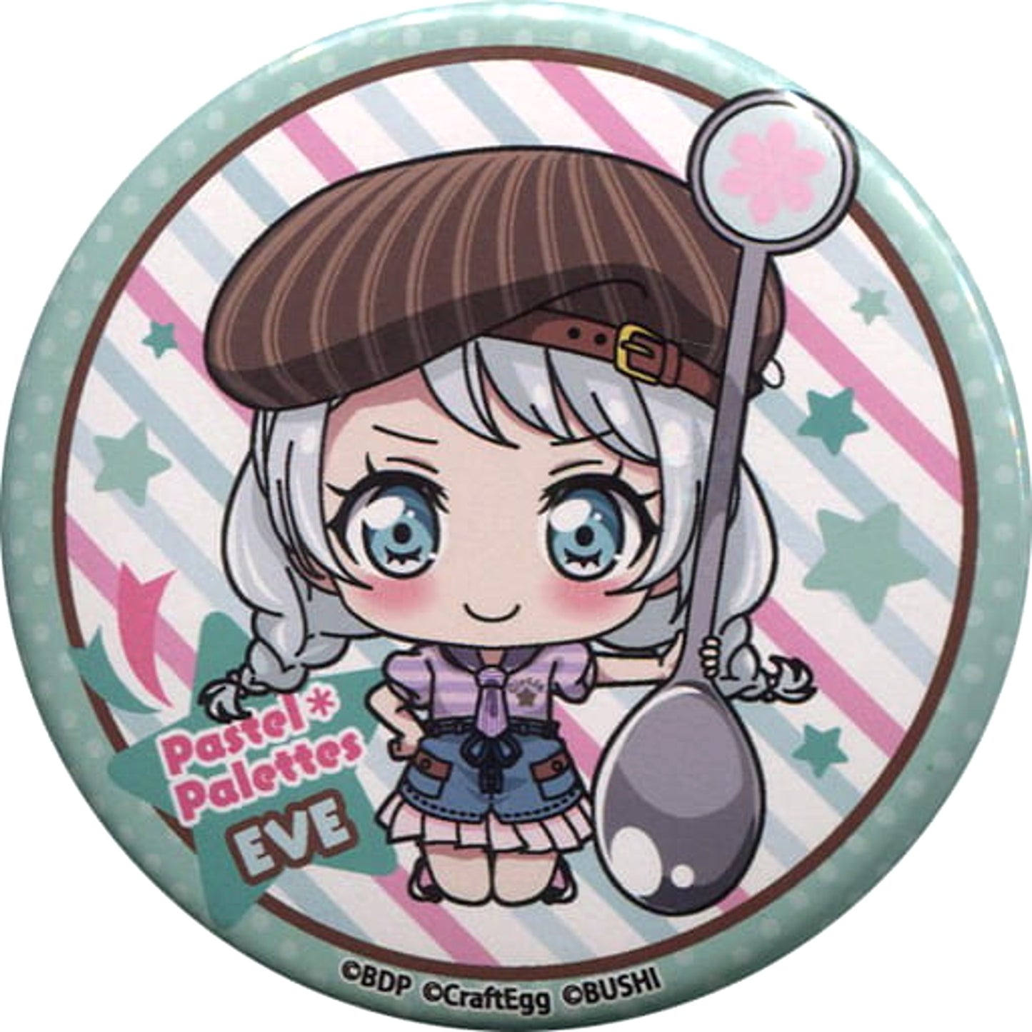 BanG Dream! Girls Band Party! Eve Wakamiya Can Badge Bang Dream! Girls Band Party! Cafe 2018 Limited Buttons [USED]