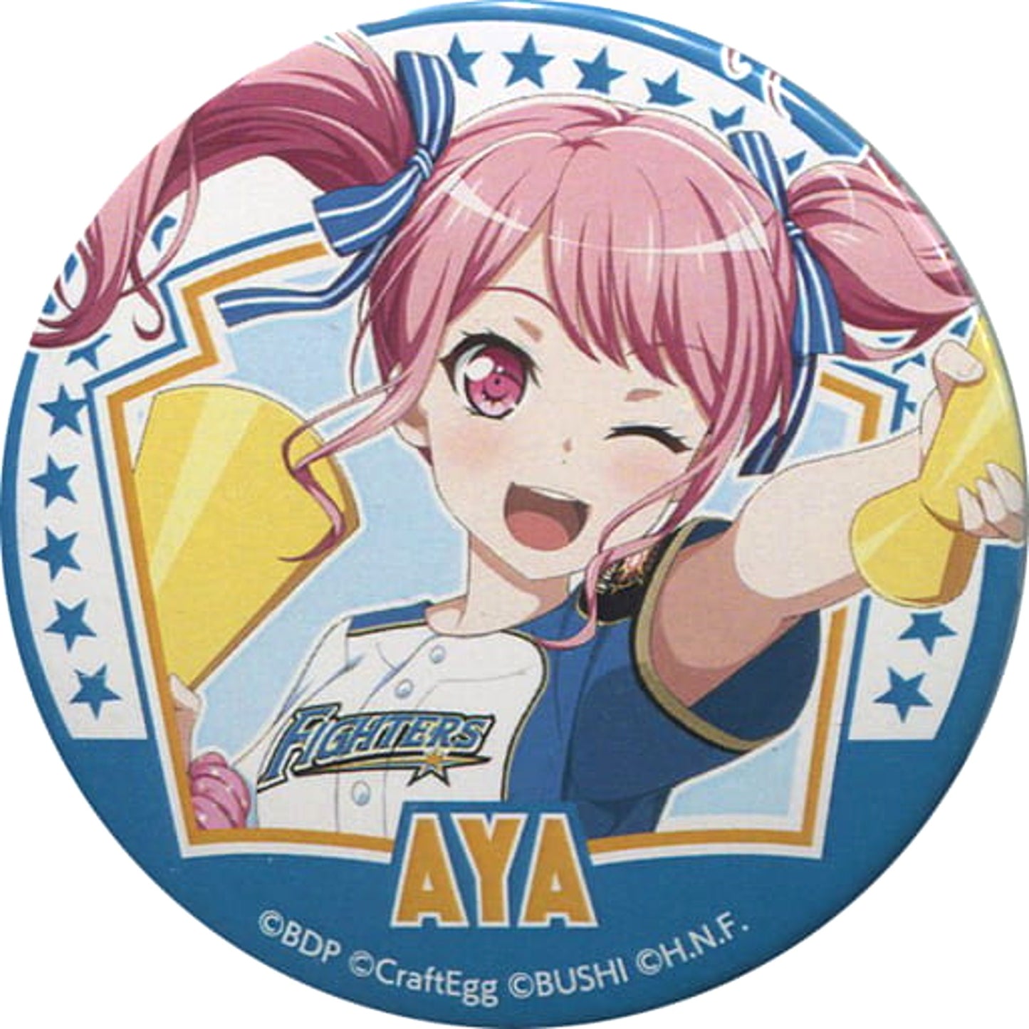 Aya Maruyama Upper Body Hokkaido Nippon-Ham Fighters BanG Dream! Girls Band Party! Random Button Pacific League 6 Team Collaboration Limited [USED]