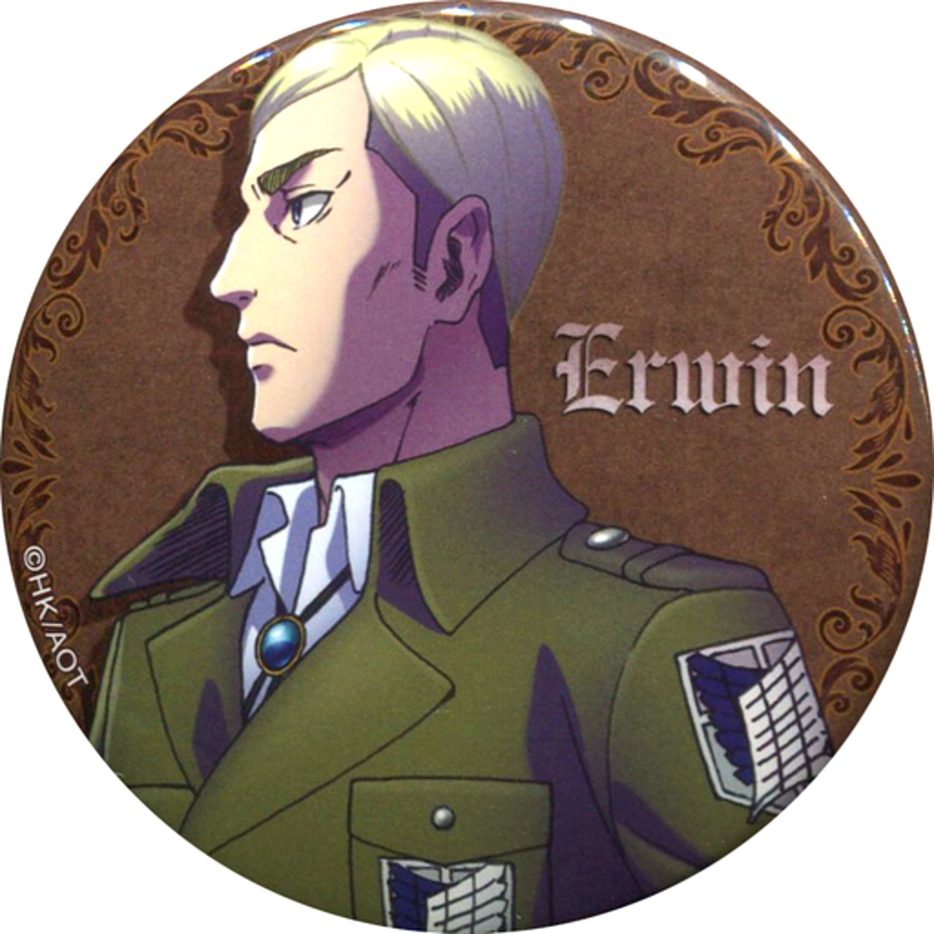 Erwin Smith Anime Original Art Exhibition Attack on Titan ANIMATION GALLERY Character Badge Collection [USED]