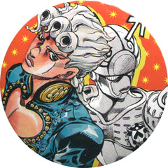 JoJo's Bizarre Adventure Part 5: Golden Wind Giorno Giovanna Orange Collection Can Badge Hirohiko Araki Original Art Exhibition JOJO Ripple of Adventure Limited Buttons [USED]