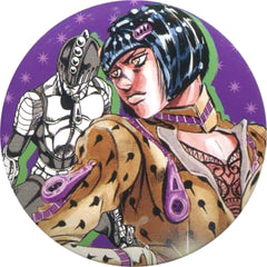JoJo's Bizarre Adventure Part 5: Golden Wind Bruno Bucciarati Purple Collection Can Badge Hirohiko Araki Original Art Exhibition JOJO Ripple of Adventure Limited Buttons [USED]