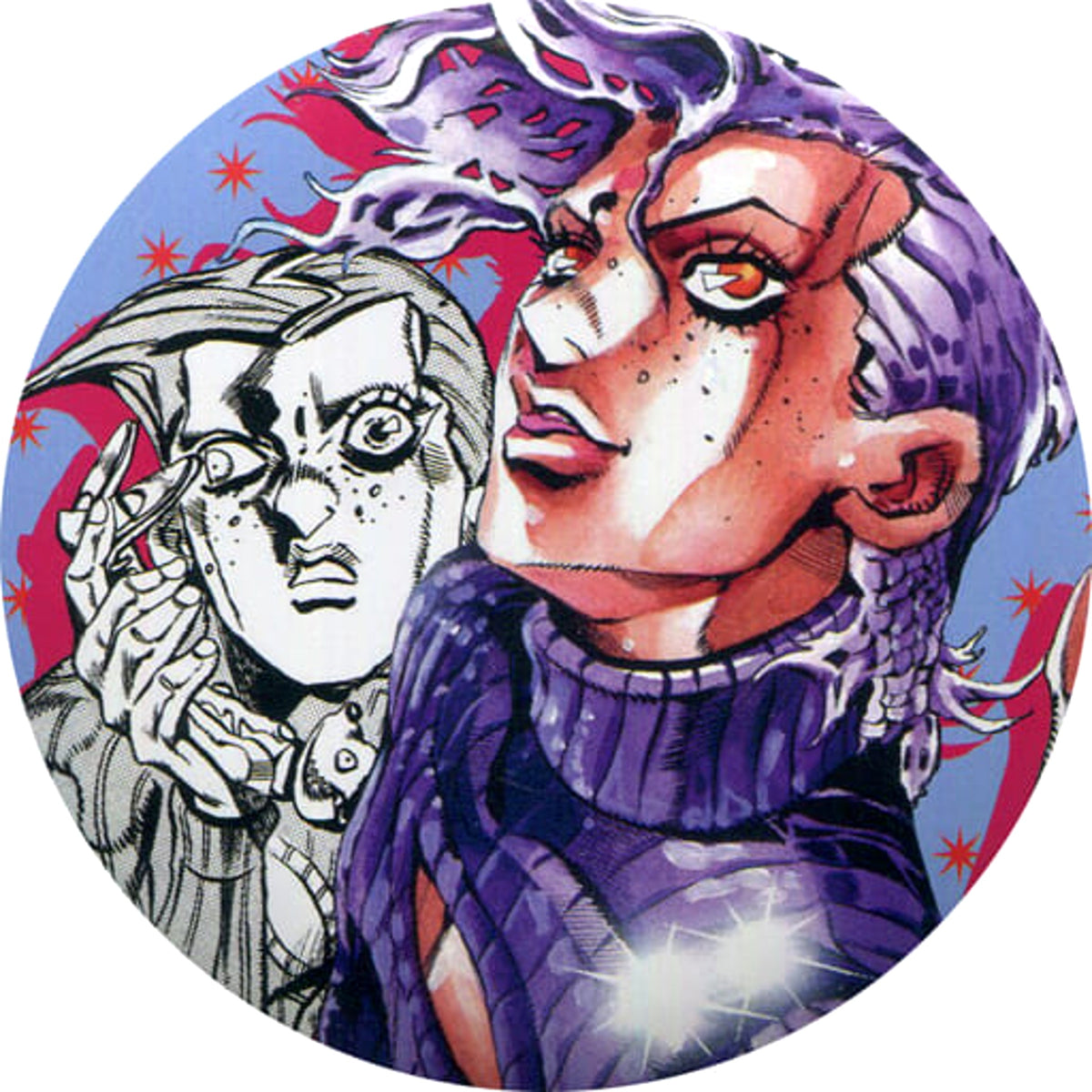 JoJo's Bizarre Adventure Part 5: Golden Wind Vinegar Doppio Collection Can Badge Hirohiko Araki Original Art Exhibition JOJO Ripple of Adventure Limited Buttons [USED]
