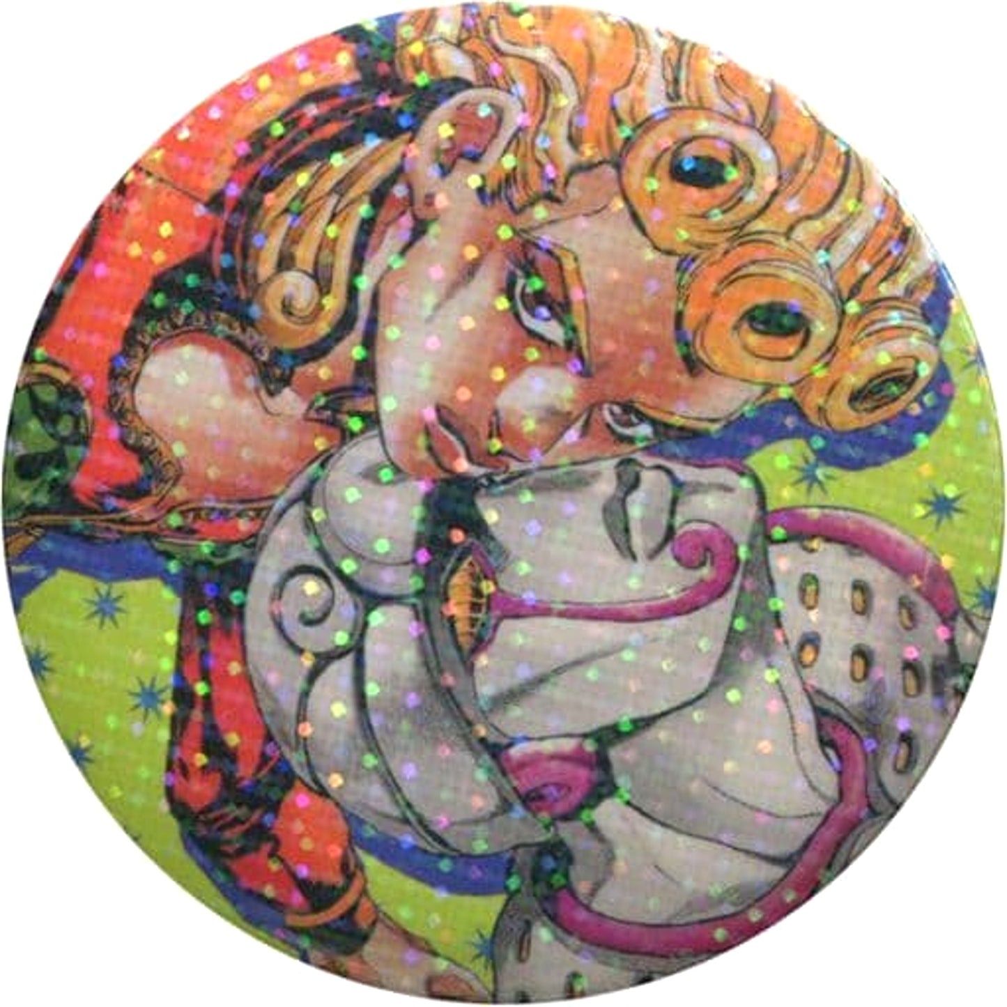 JoJo's Bizarre Adventure Part 5: Golden Wind Giorno Giovanna Green Collection Can Badge Hirohiko Araki Original Art Exhibition JOJO Ripple of Adventure Limited Buttons [USED]