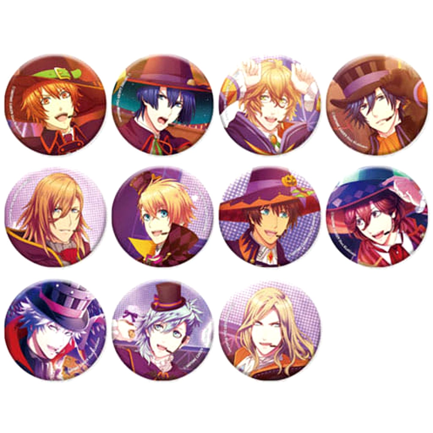 Uta no Prince Sama Shining Live Otoya Ittoki & Others Trading Can Badge Magical Halloween Live Another Shot Ver. All 11 Types Set Buttons [USED]