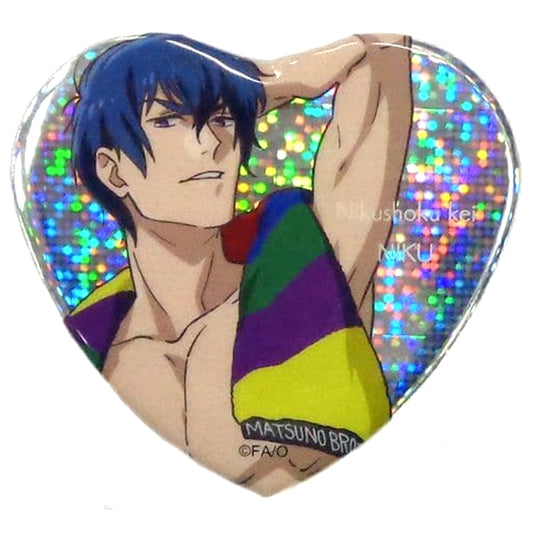 Mr. Osomatsu Karamatsu F6 Heart Shaped Character Badge Collection Dash Store Limited [USED]