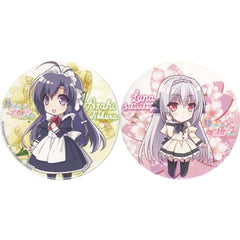 Tsuki ni Yorisou Otome no Sahou Hidamari no Hibi Luna Sakurakoji Asahi Ogura Can Badge Sofmap Limited Ps Vita Version Software Reservation Privilege Set of 2 Buttons [USED]