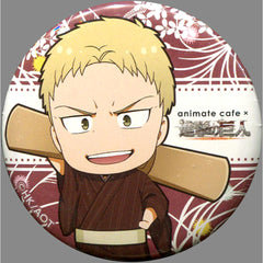 Attack on Titan Season 3 Reiner Braun Trading Can Badge Group B animate cafe Limited Buttons [USED]