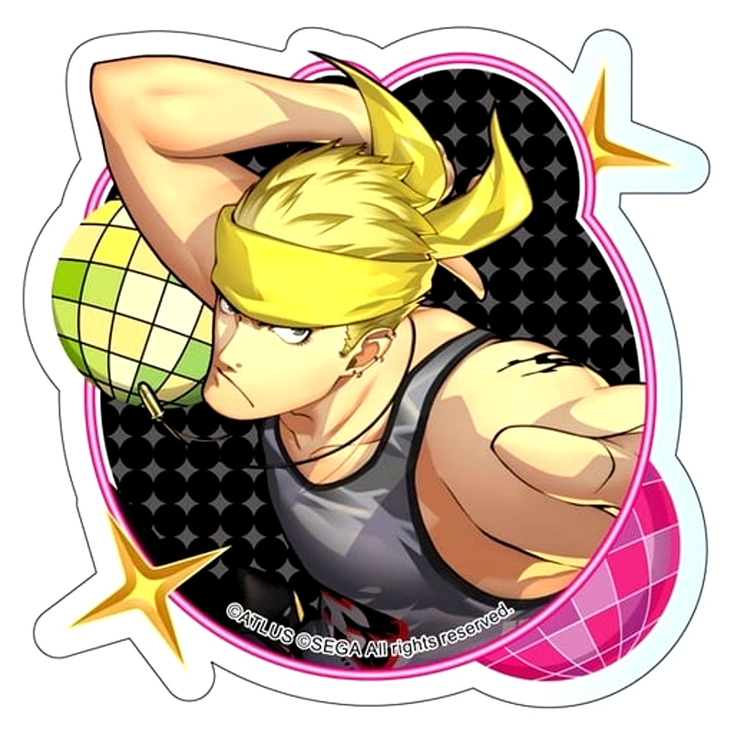 Kanji Tatsumi Persona 4 Dancing All Night Acrylic Badge [USED]