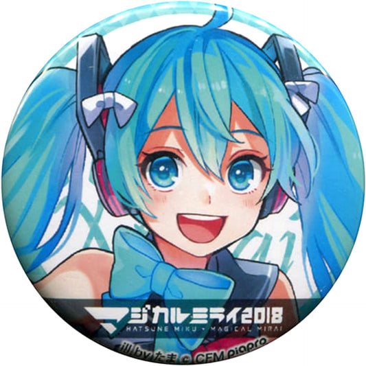 VOCALOID Hatsune Miku Emerald Green Can Badge Collection Hatsune Miku Magical Mirai 2018 Limited Buttons [USED]