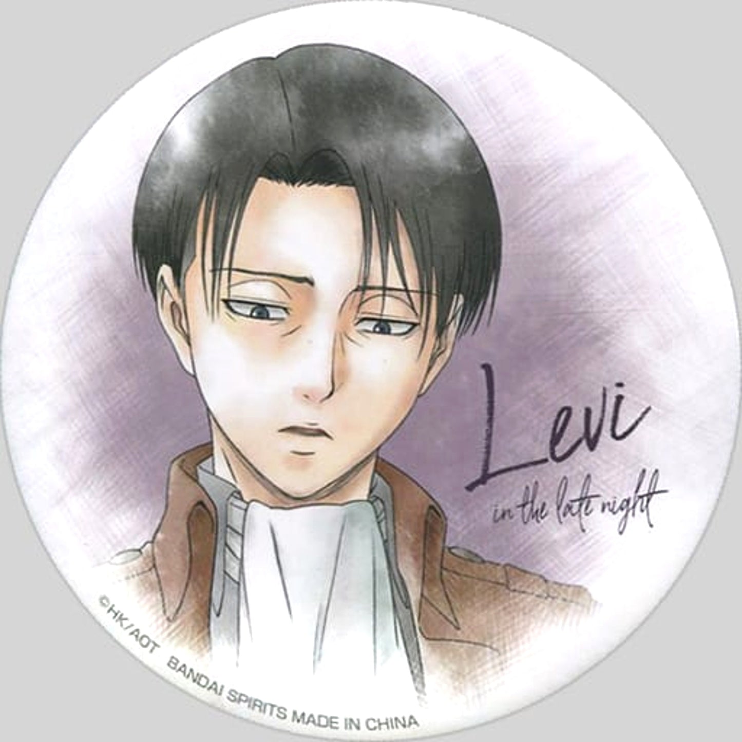 Levi Late Night Attack on Titan Ichiban Kuji Button The Scout Regiment Investigation Report Prize D [USED]