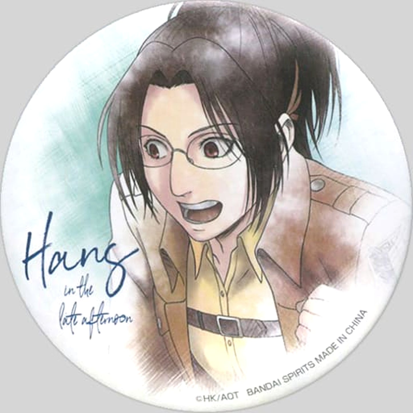 Attack on Titan Hange Meeting Ichiban Kuji Can Badge The Scout Regiment Investigation Report Prize D Buttons [USED]