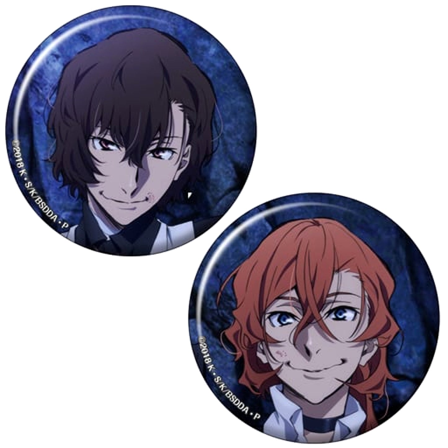 Osamu Dazai & Chuya Nakahara Bungo Stray Dogs Dead Apple Button Set of 2 [USED]