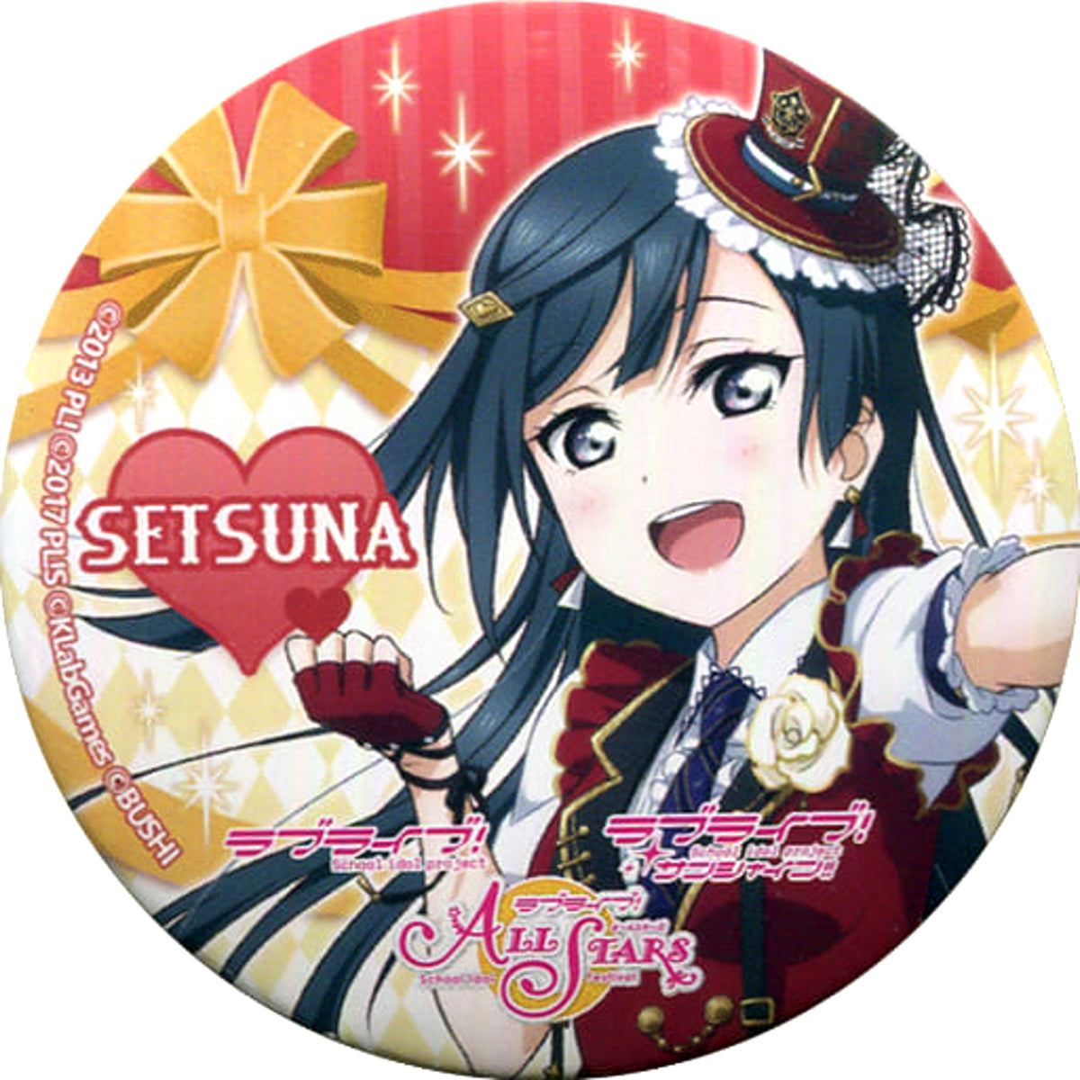 Love Live! Yuki Setsuna Costume Can Badge Nijigasaki School Festival Thanksgiving 2018 Go! Go! Shan Shan Land Commemorative Limited Buttons [USED]