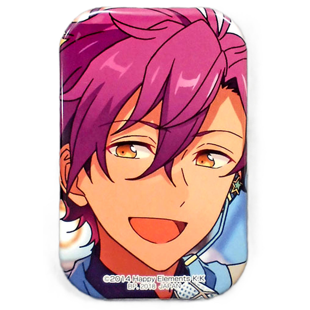 Adonis Otogari Ensemble Stars! Amusement Ichiban Cafe & Ice Vol.1 Square Can Badge Drink Set / Ice Set Order Privilege Can Badge [USED]