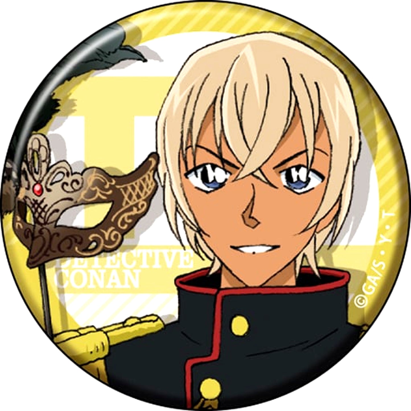 Toru Amuro Background T Mask Detective Conan Character Badge Collection Full of Amuro [USED]