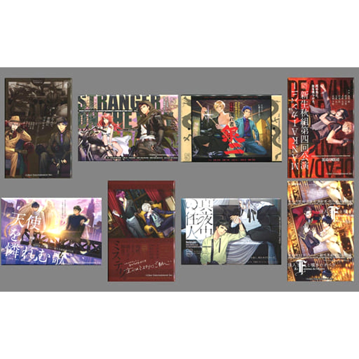 A3! Akigumi Rectangular Can Badge Autumn Group & Winter Group A3! Exhibition Welcome to Mankai Exhibition Limited All 8 Types Set Buttons [USED]
