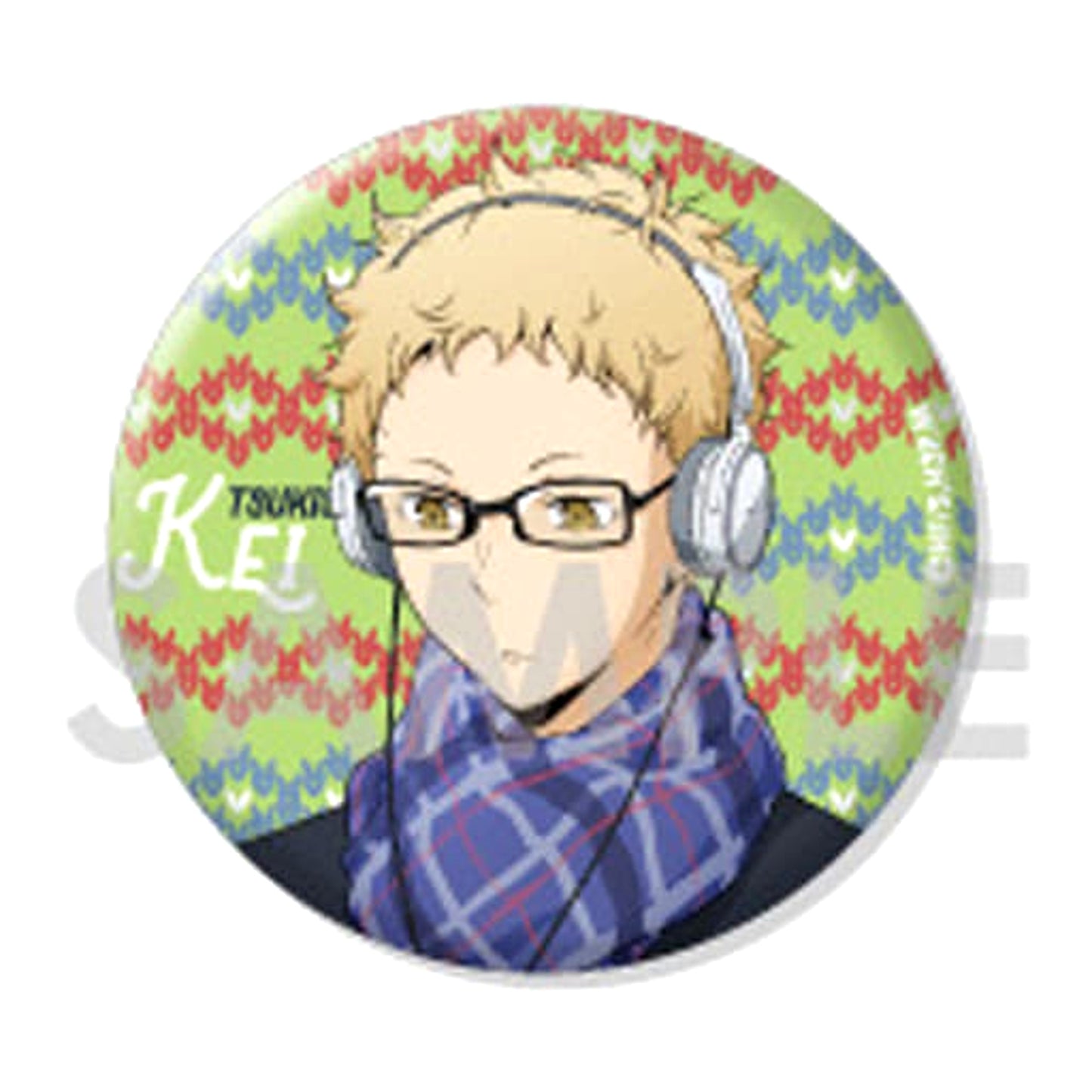Haikyu!! Kei Tsukishima Trading Can Badge Autumn & Winter Buttons [USED]
