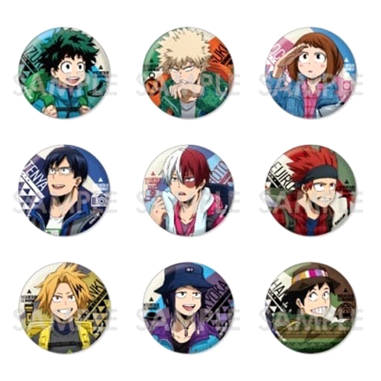 My Hero Academia Katsuki Bakugo & Others Trading Can Badge Mountain Climbing!! All 9 Types Set Buttons [USED]